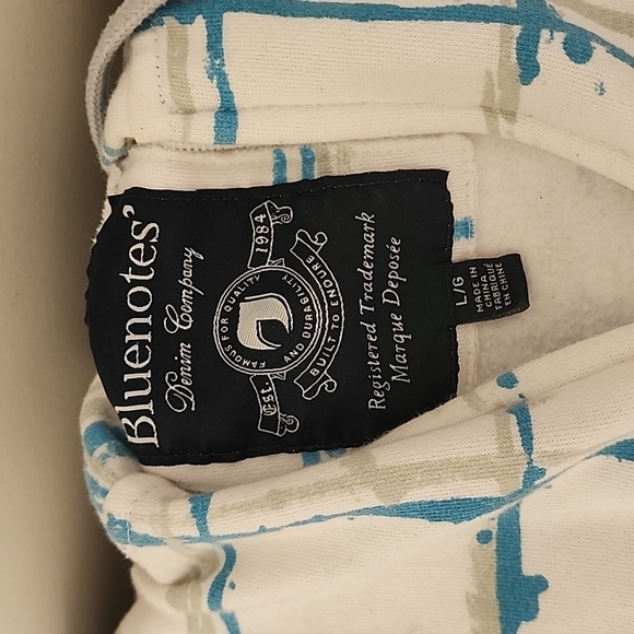 Bluenotes Full zip Hoodie, Youth size large - Picture 2 of 2